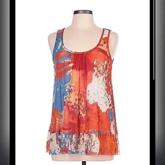 ANTHROPOLOGIE Weston Wear Visual Language Artsy Tank New With Tag - Picture 3 of 5